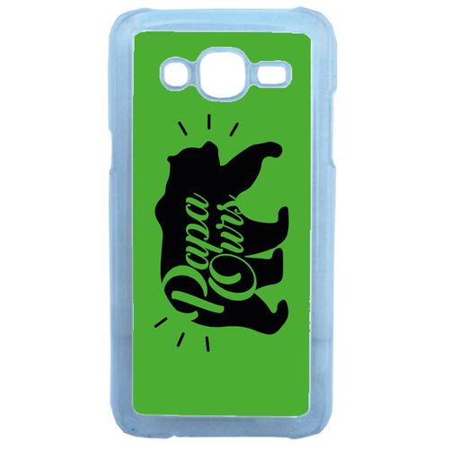 Coque Papa Ours Fond Vert Compatible Samsung Galaxy J5 Transparent