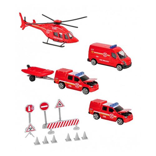 Majorette - 🚓 Créez votre mini brigade ! Découvrez le PREMIUM SOS GIFTPACK de Majorette ! Des véhicules de secours à roues libres à échelle 1/64ème prêts à rouler vers l'aventure. Avec