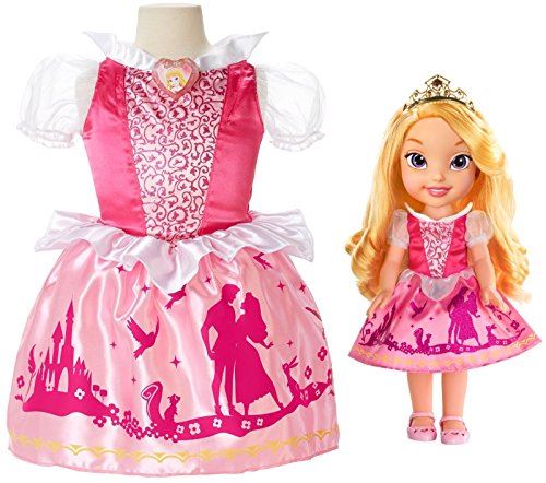 Disney Princess Aurora Toddler Girl Doll Dress Gift Set