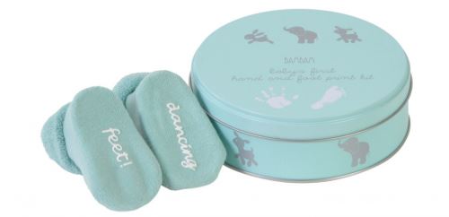 BamBam boîte de gypse avec chaussettes 21 cm coton/gypse vert 2 pièces
