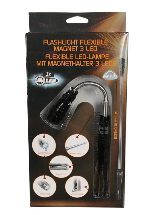 Lampe de poche aimant 3 led