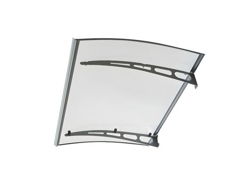 Auvent de porte en aluminium 150 x 90 cm courbé NEONA