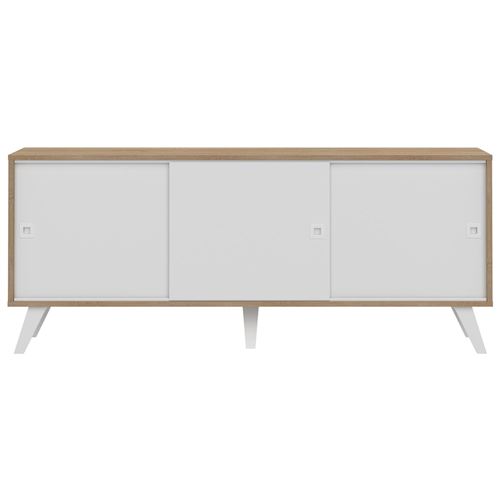 Buffet scandinave 3 portes bois et blanc ORIGAMI