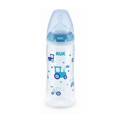 nuk biberon first choice+ temperature control 360ml silicone 6-18m xl garçon