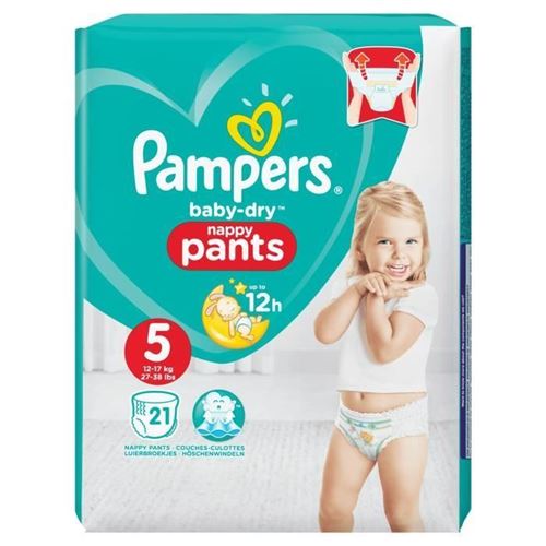 Pampers Baby-dry Pants Taille 5, 11-18 Kg, 21 Couches-culottes