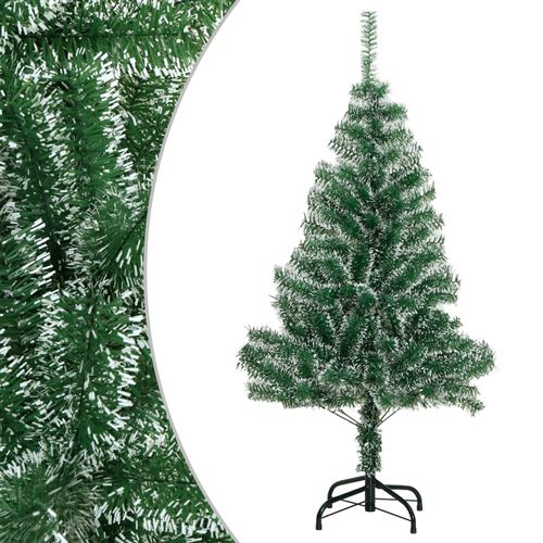 vidaXL Sapin de Noël artificiel avec neige floquée vert 120 cm