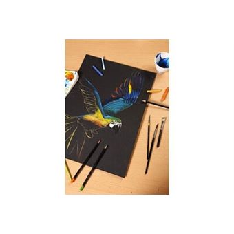 Bloc paint'on noir colle a5 - 20 feuilles - clairefontaine