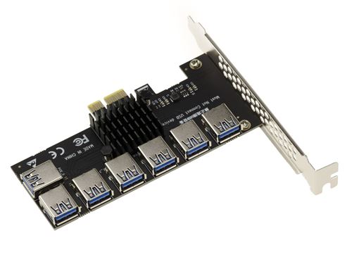 Kalea-Informatique - Carte de réplication PCIe x1 vers 7 ports USB 3.0 - Image 2