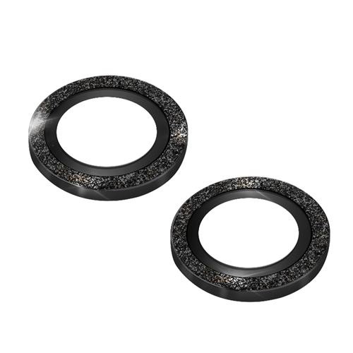 Film caméra pour iPhone 14 et 14 Plus Verre trempé 9H 0.2mm Contour pailleté Avizar noir