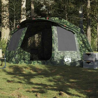 Tente de pêche 5 personnes camouflage imperméable - 1