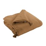 Chemin de Lit 90x200cm Capitonné Gaze de Coton Camel - OUREA - ALTOBUY