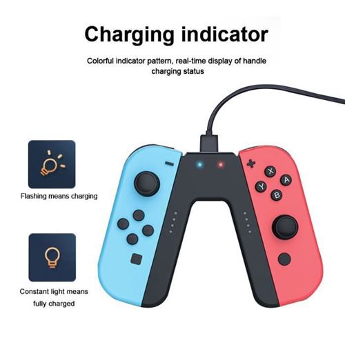 Accessoire gamer,Chargeur de Station de charge pour Nintendo Switch Joycon  support manette de poignée de jeu pour