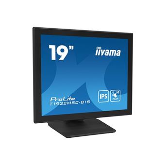 iiyama ProLite T1932MSC-B1S - Écran LCD - 19" - écran tactile - 1280 x 1024 - IPS - 250 cd/m² - 1000:1 - 14 ms - HDMI, VGA, DisplayPort - haut-parleurs - noir mat