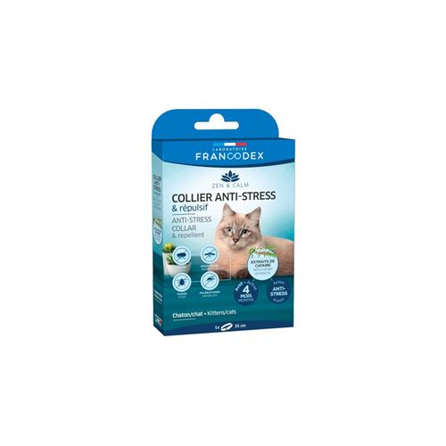 Collier Anti-Stress et Répulsif pour chatons et chats. - Francodex - FR-175305
