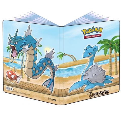 Cahier range cartes et album Lokhlass et Leviator pour 180 carte avec votre prenom pokemon