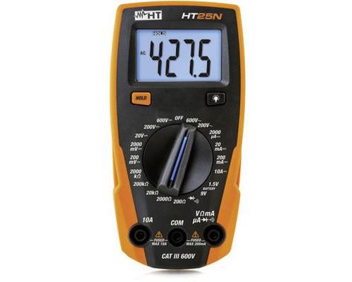 Ht Instruments Clair Ht25n Multimètre Numérique Cat Iii 600 V Affichage (Nombre De Points): 2000 - Image 2
