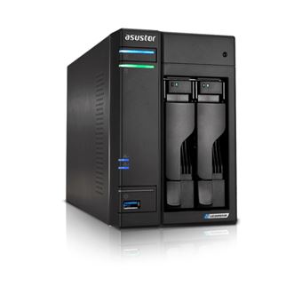 ASUSTOR Lockerstor 2 Gen2 - Serveur NAS - 2 Baies - RAID JBOD, 0, 1, 10, 5, 6 - RAM 4 Go - 2.5 Gigabit Ethernet - iSCSI support - 1
