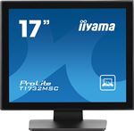 iiyama ProLite T1732MSC-B1SAG - Écran LED - 17" - écran tactile - 1280 x 1024 @ 75 Hz - TN - 250 cd/m² - 1000:1 - 5 ms - HDMI, VGA, DisplayPort - haut-parleurs - noir, finition matte
