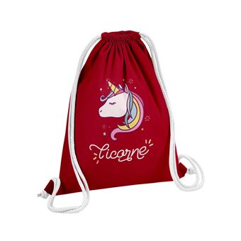 Sac De Gym Licorne Pour Fille | Sac En Tissu Coton Licorne