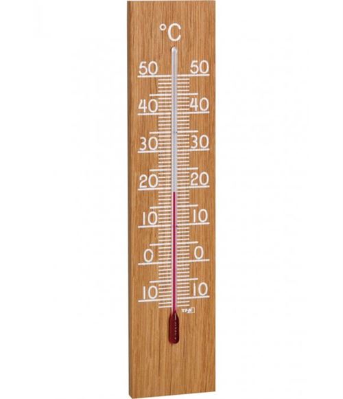 Thermomètre TFA Thermomètre analogique d'intérieur et d'extérieur en chêne 12.1054.01 naturel