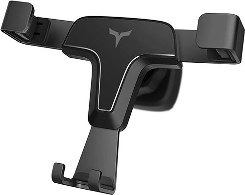 Support Telephone Voiture Universel Clip FONGWAN Rotation à 360 Degrés Mains Libres pour jusqu'à 6.1 - Noir