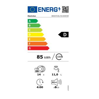 Electrolux Serie 900 SENSE EEC67310L - Lave-vaisselle - intégrable - Niche - largeur : 60 cm - profondeur : 55 cm - hauteur : 82 cm