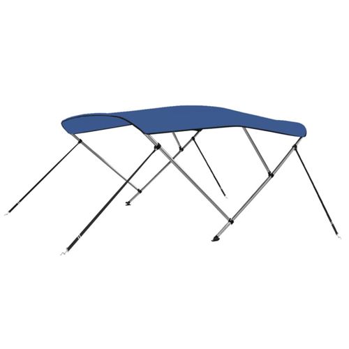Auvent bimini à 3 arceaux Bleu 183x140x137 cm