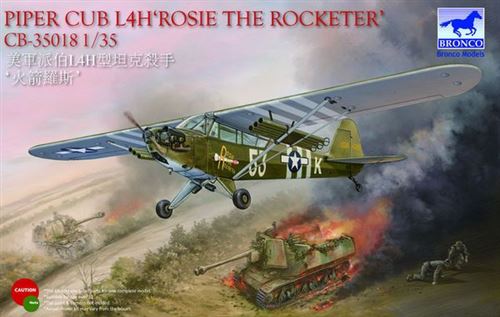 Piper Cub L4h Rosie The Rocketer - 1:35e - Bronco Models
