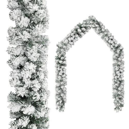 Vidaxl Vert Guirlande De Noël 5 M - Neige Floquée - Image 3