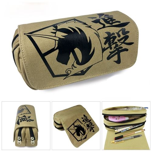 Trousse - Attack on Titan -2 compartiments- Multicolore (20x10x7.5cm) #31