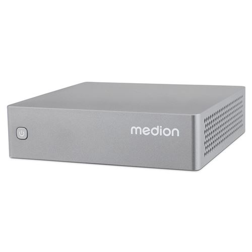 Medion S06 MD35385 - Mini PC Core i3 i3-1315U / jusqu'à 4.5 GHz - RAM 8 Go - SSD 512 Go - NVMe - UHD Graphics - Gigabit Ethernet, Bluetooth 5.2, IEEE 802.11ax (Wi-Fi 6) - Win 11 Home - moniteur : aucun