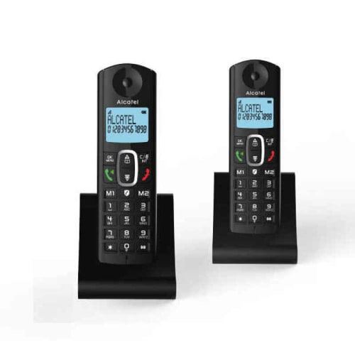Téléphone Portable Basique Alcatel F685 Duo Sans Fil LED Indicateur de Chargement Noir