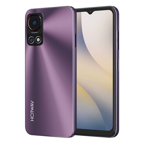 HOTWAV NOTE 13 Téléphone Portable 6.6 Android 13 smartphone, 5160mAh, 8(4+4)Go+128Go, 50MP+16MP,Empreinte digitale/Face ID/Dual SIM 4G - Violet