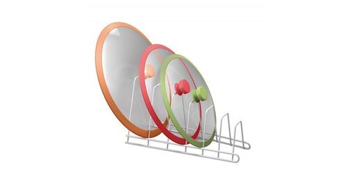 Support de plateaux/couvercles 6 compartiments sector de metaltex. Couleur blanc