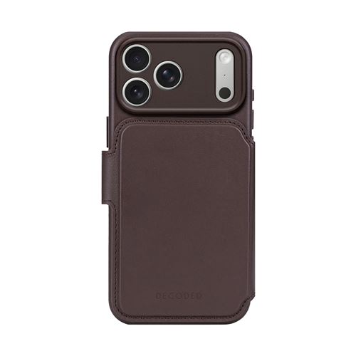 Non Communiqué Marron Foncé Étui Portefeuille Pour Iphone 17 Pro Magsafe Avec Coque Détachable Decoded