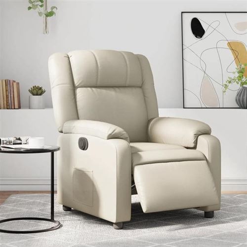 Non Communiqué Beige Vidaxl Fauteuil Électrique Réglable Similicuir Crème