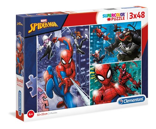 Clementoni legpuzzel Supercolor Marvel Spider Man 3x48 pièces