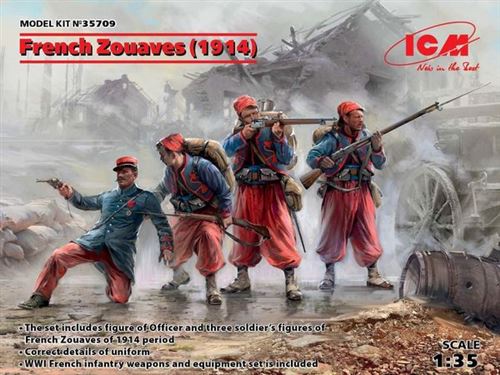 French Zouaves (1914) (4 Figures) - 1:35e - Icm
