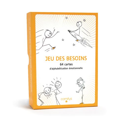 Le Jeu Des Besoins : Coffret De 64 Cartes D Alphabétisation Émotionnelle - 177 Besoins Humains Profonds - Comitys