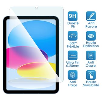 We - WE Verre Trempé pour iPad 10.9 (10th Generation 2022) - Film de  protection écran - Anti-Rayures Anti-Bulles d'air - Ultra Résistant -  Housse, étui tablette - Rue du Commerce