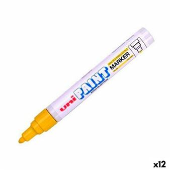 Marqueur permanent Uni-Ball PX-20 Jaune 2,8 mm (12 Unités) - 1