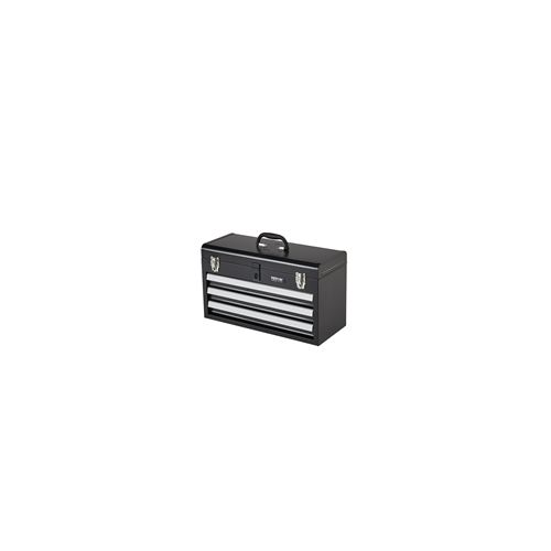 Non Communiqué Noir Vevor Boîte Caisse Coffre Organisateur Outils En Métal 520 Mm 3 Tiroirs