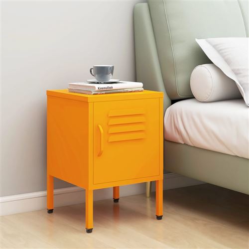 VIDAXL - Table de chevet - Jaune - 35x35x51 cm - Image 3