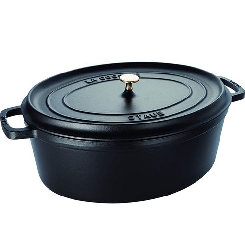 Le Creuset Cocotte Le Creuset en fonte noire ovale 40 cm
