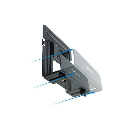 TOOQ TQMPM4776 - Soporte Universal de Pared Caja de Almacenamiento para Reproductor Multimedia / Consolas / Router Wi-Fi WiFi Inalámbrico / MiniPc / Barebone Max. 5Kg, Color Negro