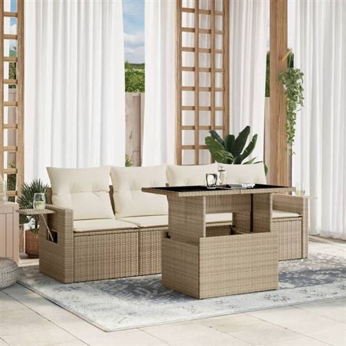 Vidaxl Noir Salon De Jardin 10 Pcs - Image 2
