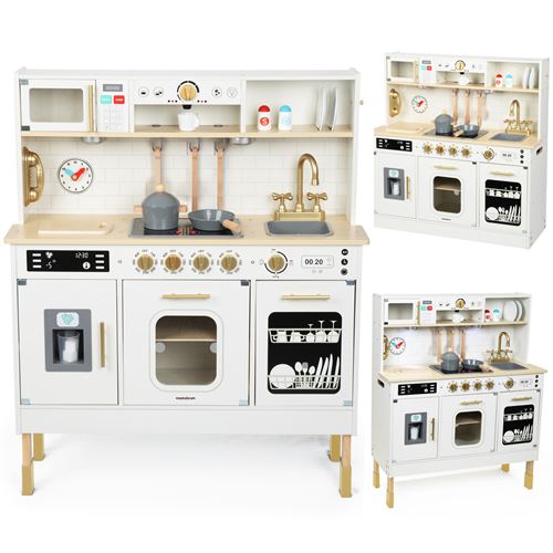 Générique Cuisine Enfant Bois Avec Éclairage Led - Mamabrum - Image 3