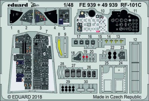 Rf-101c Interior For Kitty Hawk - 1:48e - Eduard Accessories