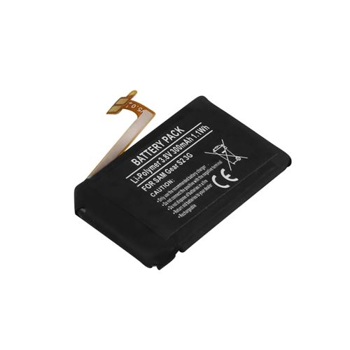 Batterie de Remplacement pour Samsung Gear S2 3G Li-Polymer 3,8V 300mAh 1,1Wh Noir