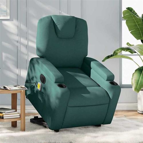 Vidaxl Vert - Fauteuil De Massage Inclinable - Foncé - Image 3
